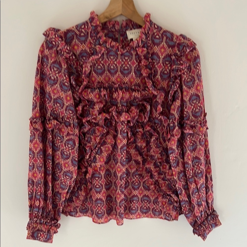 Floral Ruffle Blouse - Multicolor